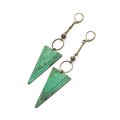 Earth Arrow Earrings | Pyrite & Patina Triangle Earrings